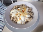 Manti (mit Rinderfaschiertem gefüllte Teigtaschen mit Joghurt) - schmeckt ... - Lokanta Oase - Wien