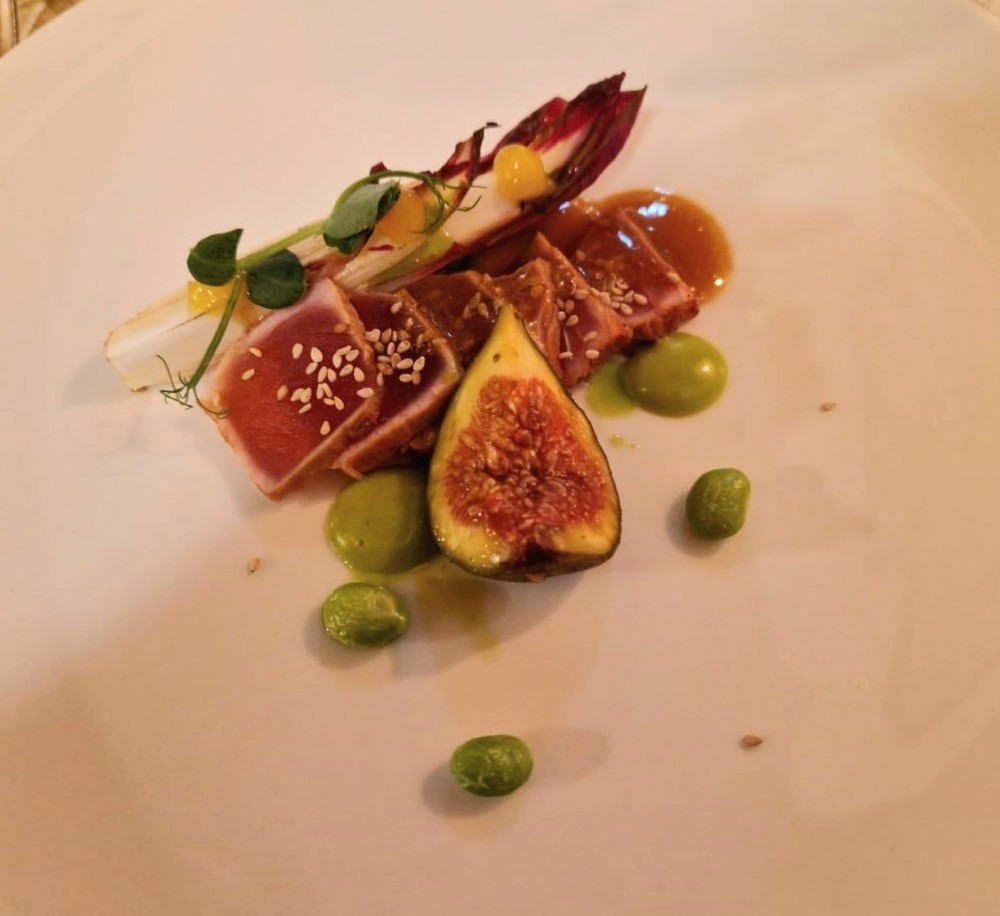 Tuna - Chicoree - Feige - Ponzu - Limettenemulsion - Steigenberger Hotel & Spa Krems - Krems