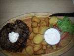 Knoblauchsteak vom Schweinenacken