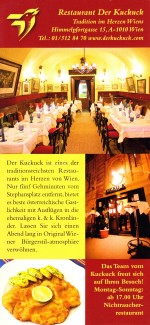 Kuckuck - Flyer - Der Kuckuck - Wien