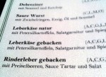 Schnitzlwirt Oberhausen - Auszug aus der Speisekarte - Schnitzlwirt - Oberhausen