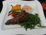 Filet Mignon, princess beans with bacon, western sauce - Harley Davidson - Clocktower American Bar & Grill - Graz