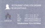 König von Ungarn - Visitenkarte