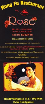 Restaurant Kung Fu - Flyer 01 - Kung Fu Restaurant - Wien