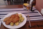 Kalbswienerschnitzel (aus der Pfanne), Petersilerdäpfel - Zum heiligen Josef - Klagenfurt