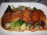 Gebratener Lachs mit Gemüse in Teriyakisauce - China-Restaurant Hui-Feng - Wien