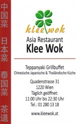 Klee Wok - Visitenkarte - Asia Restaurant Klee Wok - Wien