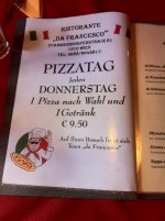 Karte - DA FRANCESCO - Wien