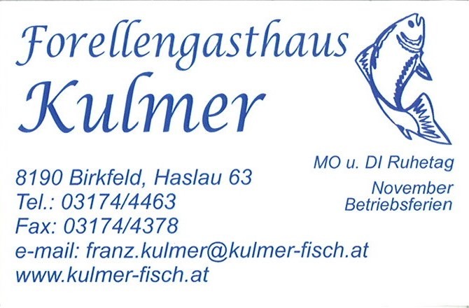 Visitenkarte
 - Forellen-Kulmer - BIRKFELD