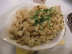 Berggasthof Fink - Butter-Nockerl (Spätzle) zu den Filetspitzen - Berggasthof Fink - Edelstauden