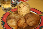 Schweinsbraten mit Kraut und Knödel - Harrys Augustin - Wien