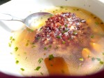 Kaspressknödelsuppe - eine der besten in der Gegend - Gerstreit Alm - Hinterglemm