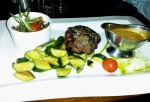 Tender Loin Steak (250g), Zucchini, Finest Mushrooms, Soft Pepper Sauce - Harley Davidson - Clocktower American Bar & Grill - Graz