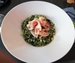 Spinat Risotto mit geräuchertem Schwertfisch, das Highlight des Abends - Goldfisch - Wien