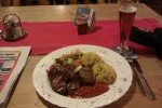 Filetsteak mit Gemüse, Erdäpfelschmarren - Binder im Holz - Schleißheim