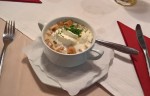 Knoblauchcremesuppe, sehr ordentlich