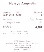 Harrys Augustin - Rechnung - Harrys Augustin - Wien