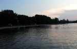 Abendstimmung mit Blick aufs Angelibad - Strandgasthaus Birner - Wien