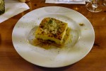 Taverne am Sachsengang - Klassisches Moussaka - recht gut, nur wie üblich die Bechamelschicht ...