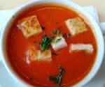 Roth Tomatencrèmesuppe mit Mozzarellacroûtons (Tagesmenü) - Roth - Wien