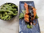 Salmon Tataki, kurz gebratener Lachs, Rucola und Yuzu-shoyu. Sonderklasse. - IKO - Wien