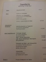 Die Tageskarte für den Muttertag 2013. - Hotel Restaurant Schönblick - Eichenberg