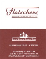 Restaurant Flatschers Visitenkarte - Flatschers - Wien