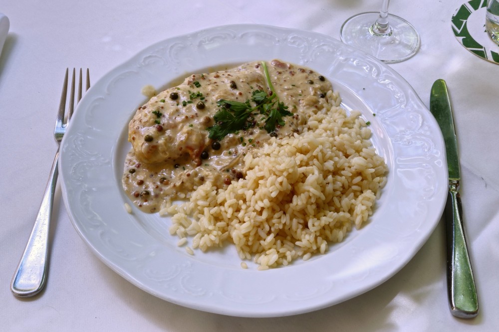 Waldviertlerhof - Hühnerfilet in Pfeffersauce. absolut g'schmackig guat - Waldviertlerhof - Wien