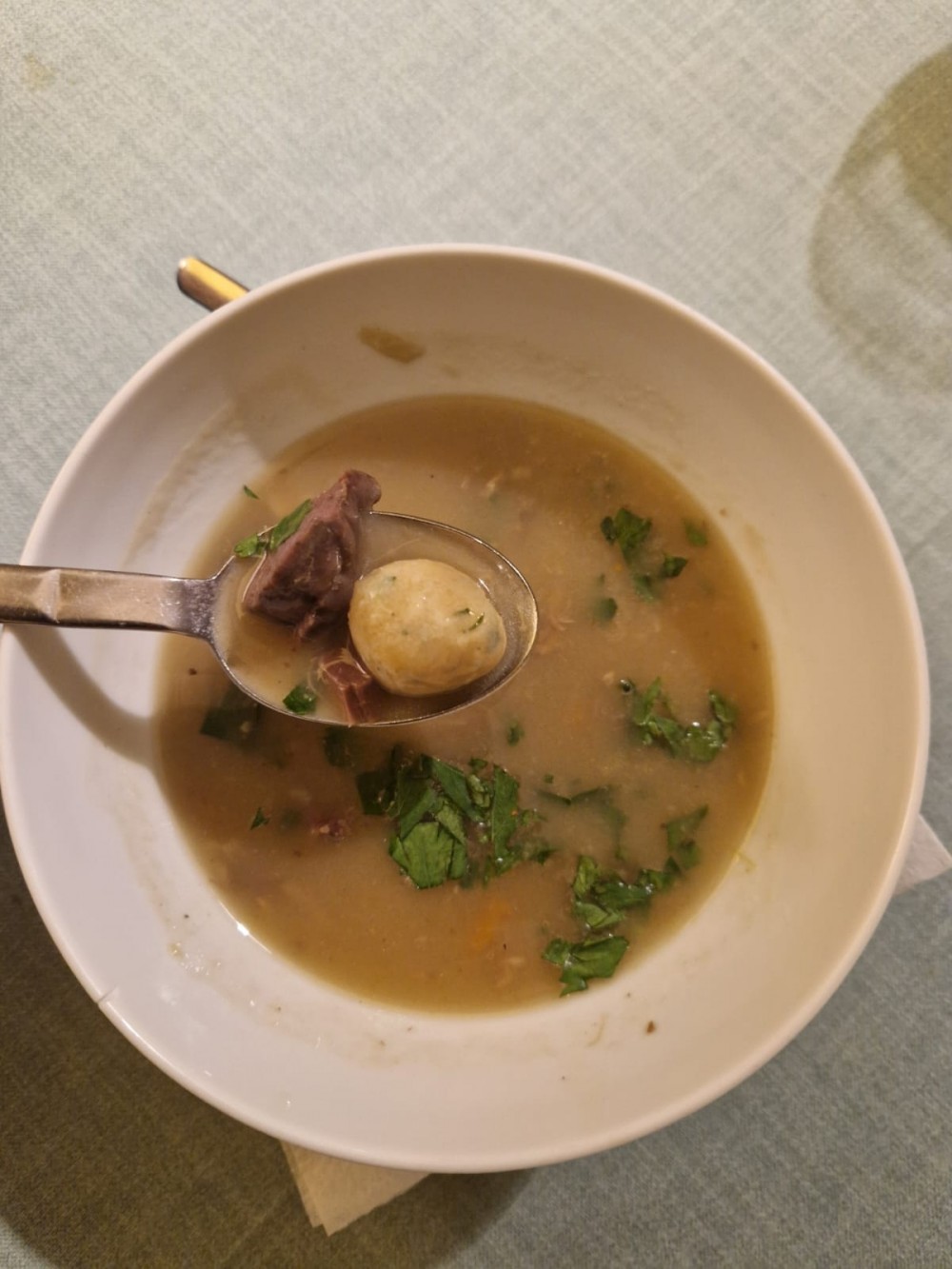 Gansleinmachsuppe 6,00 - Landgasthof "Zum schwarzen Adler" - Altenmarkt / Triesting