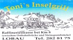 Tonis Inselgrill - Visitenkarte, natürlich falsch geschrieben, weil "TONIS" ... - Toni's Inselgrill - Wien