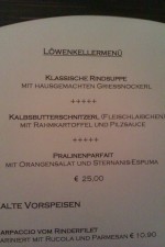 Menüplan - Restaurant Löwenkeller - Wels