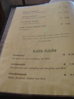 Karte: Kleinigkeiten & Kaltes. - Gasthaus Seibl - Lochau