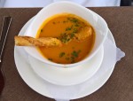 Schaumsuppe vom roten und gelben Paprika - Burgrestaurant Gebhardsberg - Bregenz