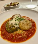 Spinat- Rote Rüben- Käseknödel auf Tomatenragout - sehr gut! - Walkerbach - Lech