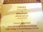 Arsenalstuben Hinweis auf Angebote - Arsenalstuben - Wien