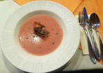 Schilchersturm Cremesuppe mit Kürbiskernstrudel - Buchfink´s Landgasthaus - Alland