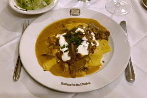 Gasthaus zu den 3 Hacken - Boeuf Stroganoff mit Bandnudeln - herrliche ... - Gasthaus zu den 3 Hacken - Wien