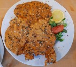 Hühnerschnitzel in Kürbiskernpanier