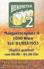 Visitenkarte - Bierometer 2 - Wien