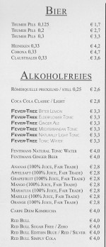 Bier und Alkoholfreies - Hemingway American Bar - Graz