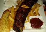 ClockTower - BBQ-Baby Back Ribs (EUR 12,50 - Steakfries, Knoblauchbrot, BBQ-Sauce &amp; Sour Cream) ...