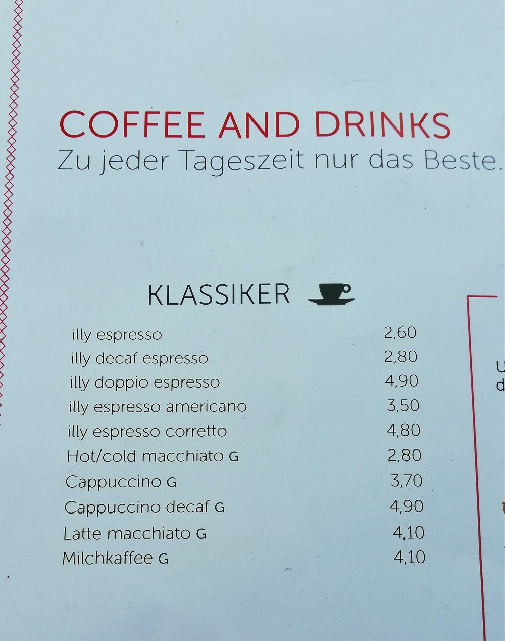 Nachdem es noch keinen Internetauftritt gibt, nachfolgend einige Infos zu ... - Illy Caffe Flagshipstore - Wien