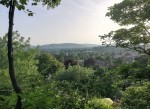 Der Ausblick von ganz oben, mit viel Phantasie sieht man Kloburg samt Stift - Terrassenheuriger Trimmel - Langenzersdorf