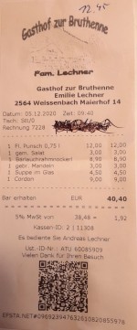 Gasthof-Pension "Zur Bruthenne" - Furth/Triesting