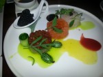 Trio von Thunfisch, Lachs und Eismeergarnelen Tartar. Störkaviar extra. - Shiki - Wien