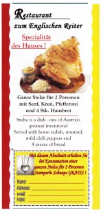 Zum Englischen Reiter Flyer Seite 5 - Zum Englischen Reiter - Wien