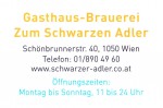 Zum Schwarzen Adler -  Visitenkarte - Gasthaus-Brauerei Zum Schwarzen Adler - Wien