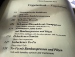 Auszug aus der Speisekarte - China-Restaurant Sun - Wien