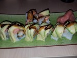 Catepillat Roll - Garnelen Tempura, Tuna Tartar, Avokado und Unagi Sauce - Bento - Wiener Neudorf