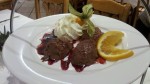 Nutella-Mousse auf Fruchtspiegel - Panorama Restaurant an der Weinstraße - Mödling